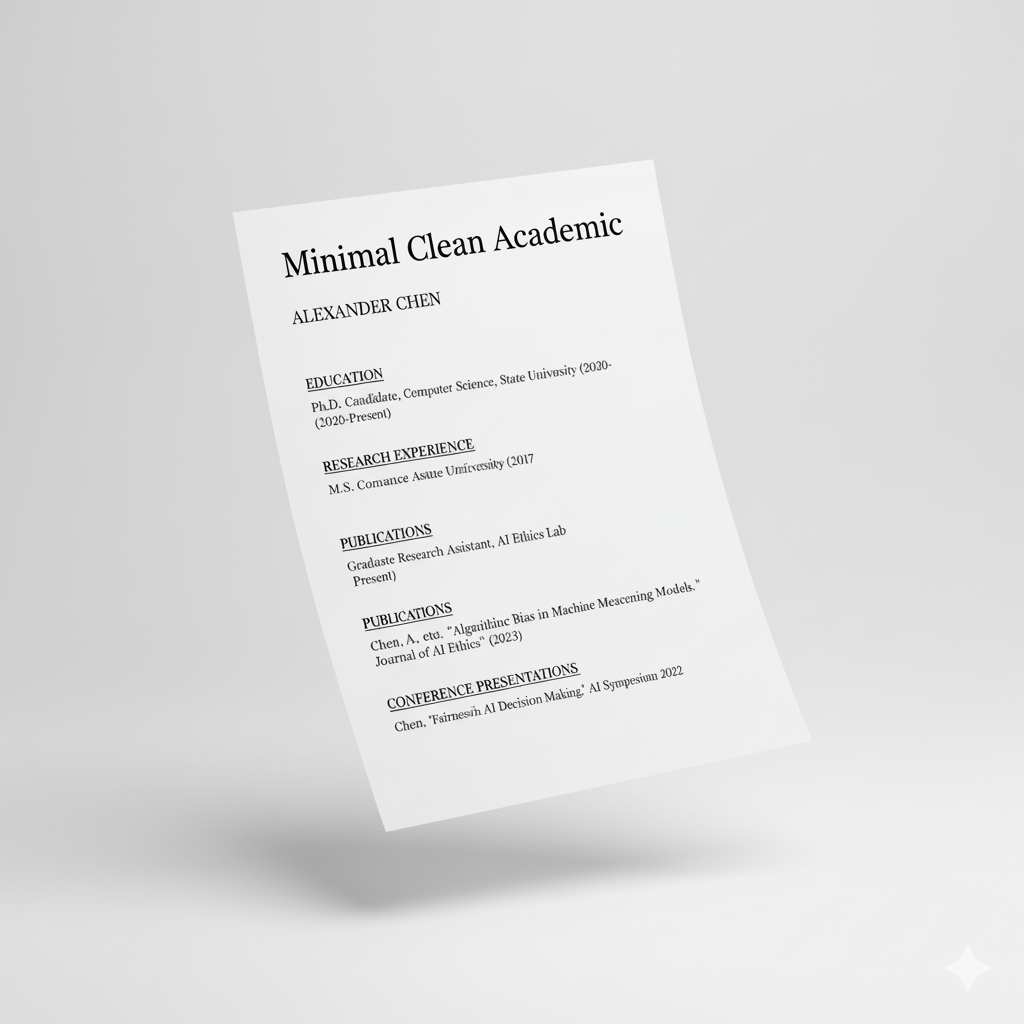 Minimal Clean Academic